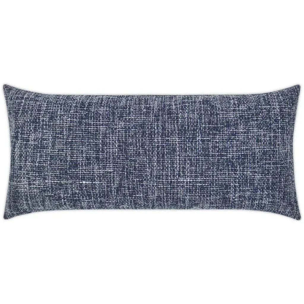 Outdoor Double Trouble Lumbar Pillow - Navy-Outdoor Pillows-D.V. Kap-LOOMLAN