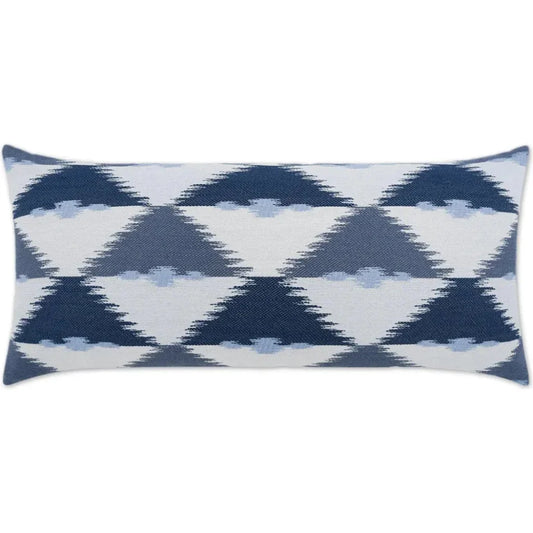 Outdoor Duality Lumbar Pillow - Indigo-Outdoor Pillows-D.V. Kap-LOOMLAN