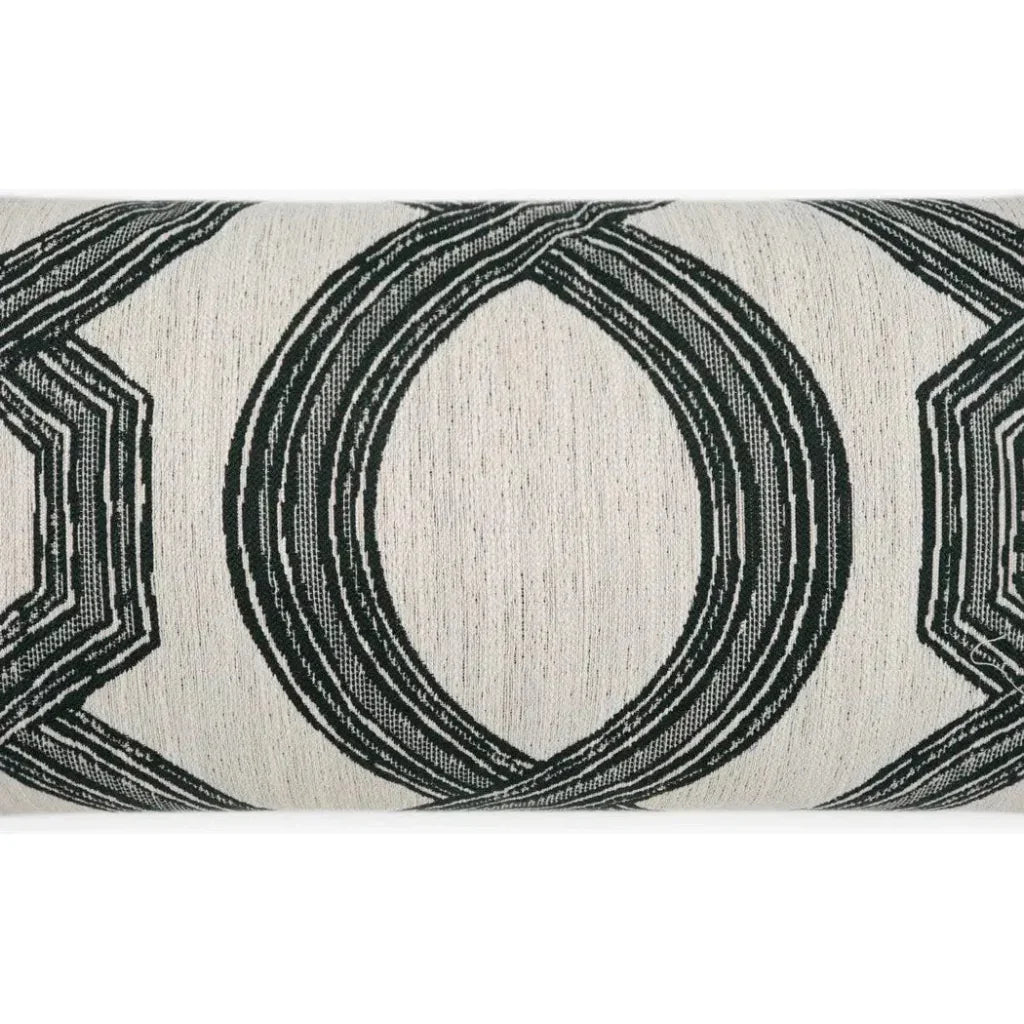 Outdoor Evadne Lumbar Pillow - Black-Outdoor Pillows-D.V. Kap-LOOMLAN