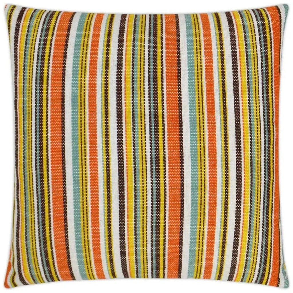Outdoor Fancy Stripe Pillow - Multi-Outdoor Pillows-D.V. Kap-LOOMLAN
