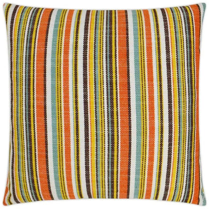 Outdoor Fancy Stripe Pillow - Multi-Outdoor Pillows-D.V. Kap-LOOMLAN