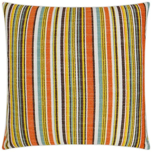 Outdoor Fancy Stripe Pillow - Multi-Outdoor Pillows-D.V. Kap-LOOMLAN
