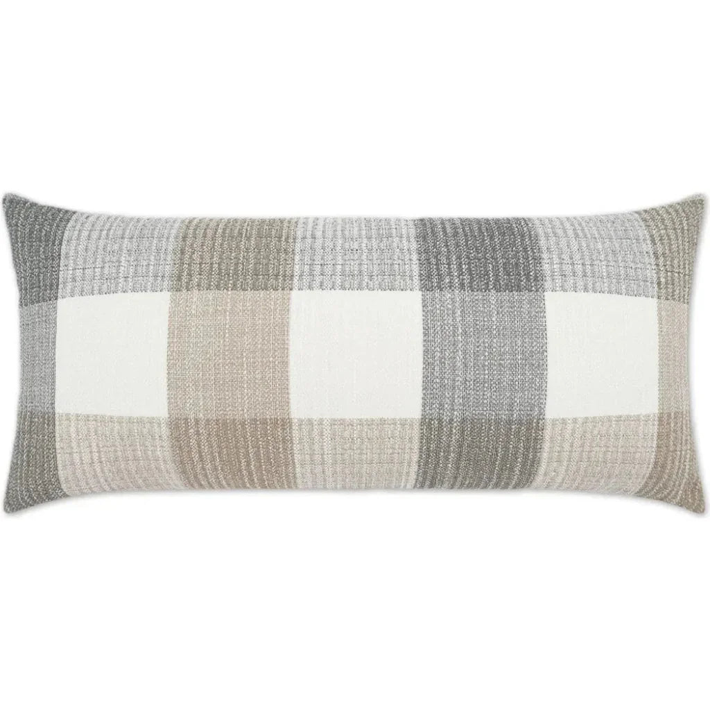 Outdoor Farmhouse Lumbar Pillow - Natural-Outdoor Pillows-D.V. Kap-LOOMLAN