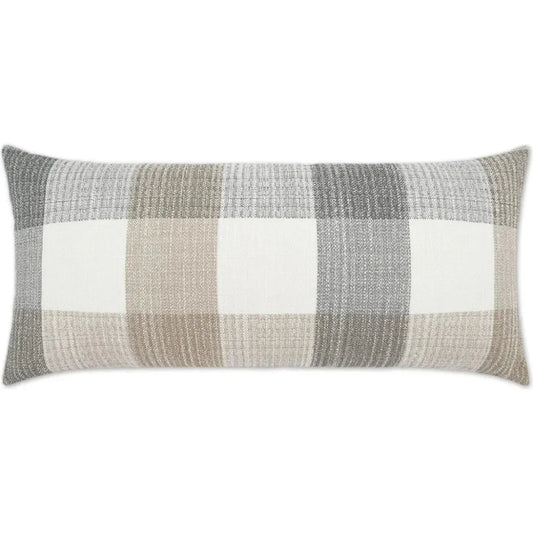 Outdoor Farmhouse Lumbar Pillow - Natural-Outdoor Pillows-D.V. Kap-LOOMLAN