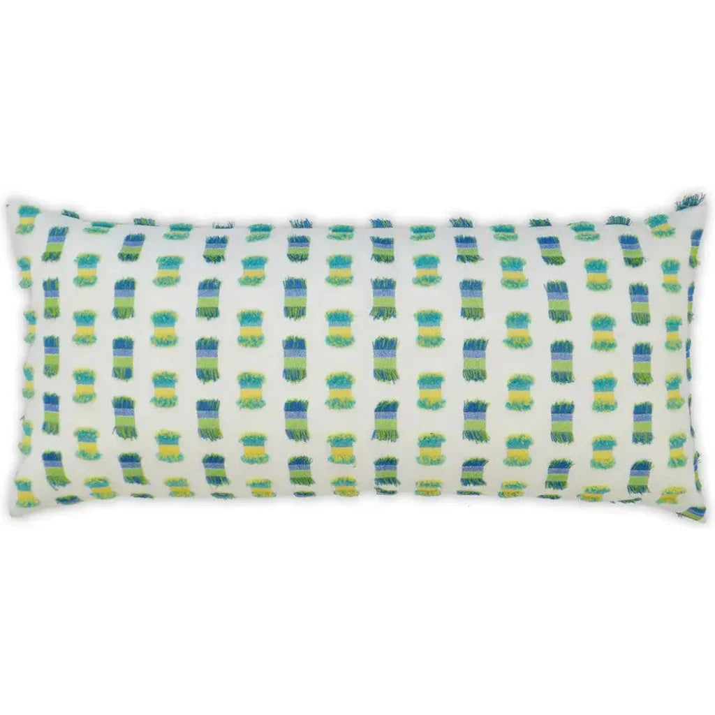 Outdoor Fifi Lumbar Pillow - Green-Outdoor Pillows-D.V. Kap-LOOMLAN