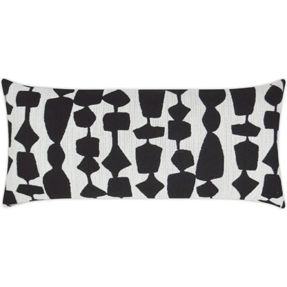 Outdoor Freya Lumbar Pillow - Black-Outdoor Pillows-D.V. Kap-LOOMLAN
