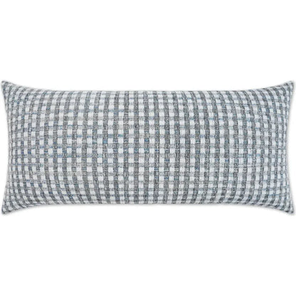 Outdoor Heart Stone Lumbar Pillow - Blue-Outdoor Pillows-D.V. Kap-LOOMLAN