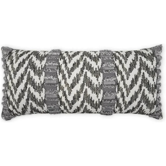 Outdoor Indiana Lumbar Pillow - Grey-Outdoor Pillows-D.V. Kap-LOOMLAN