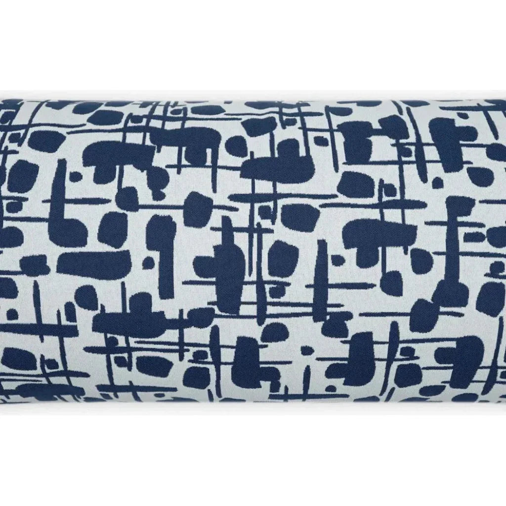 Outdoor Jargon Lumbar Pillow - Blue-Outdoor Pillows-D.V. Kap-LOOMLAN