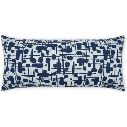 Outdoor Jargon Lumbar Pillow - Blue-Outdoor Pillows-D.V. Kap-LOOMLAN