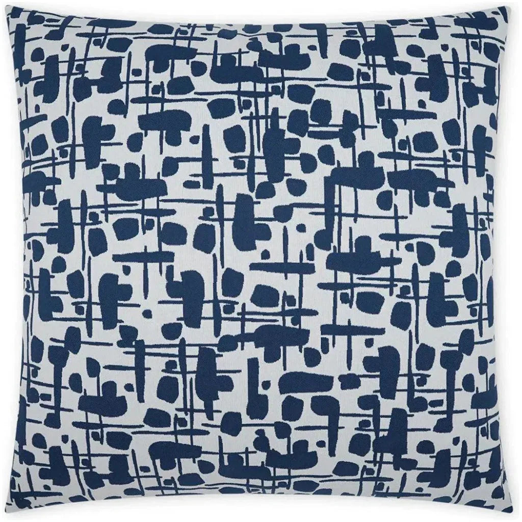 Outdoor Jargon Pillow - Blue-Outdoor Pillows-D.V. Kap-LOOMLAN