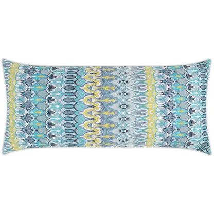 Outdoor Kanthum Lumbar Pillow - Turquoise-Outdoor Pillows-D.V. Kap-LOOMLAN