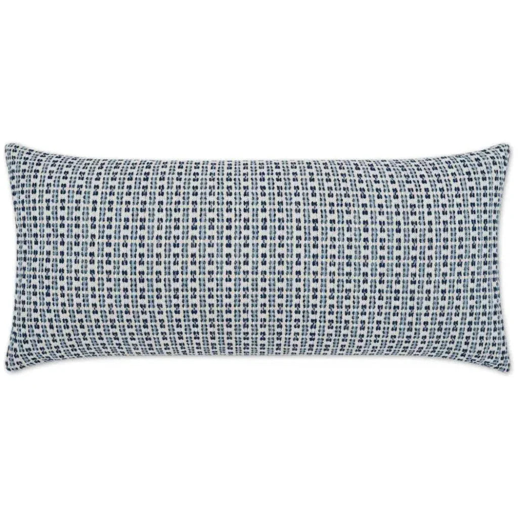 Outdoor Kittery Lumbar Pillow - Blue-Outdoor Pillows-D.V. Kap-LOOMLAN