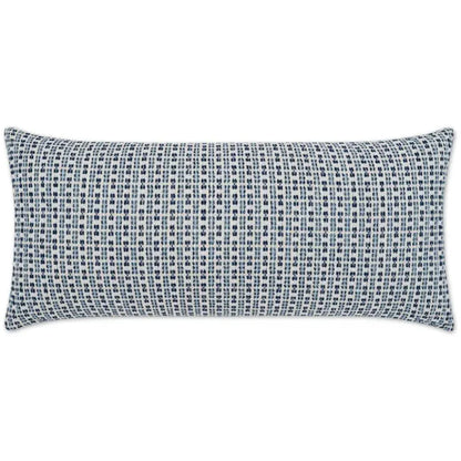 Outdoor Kittery Lumbar Pillow - Blue-Outdoor Pillows-D.V. Kap-LOOMLAN