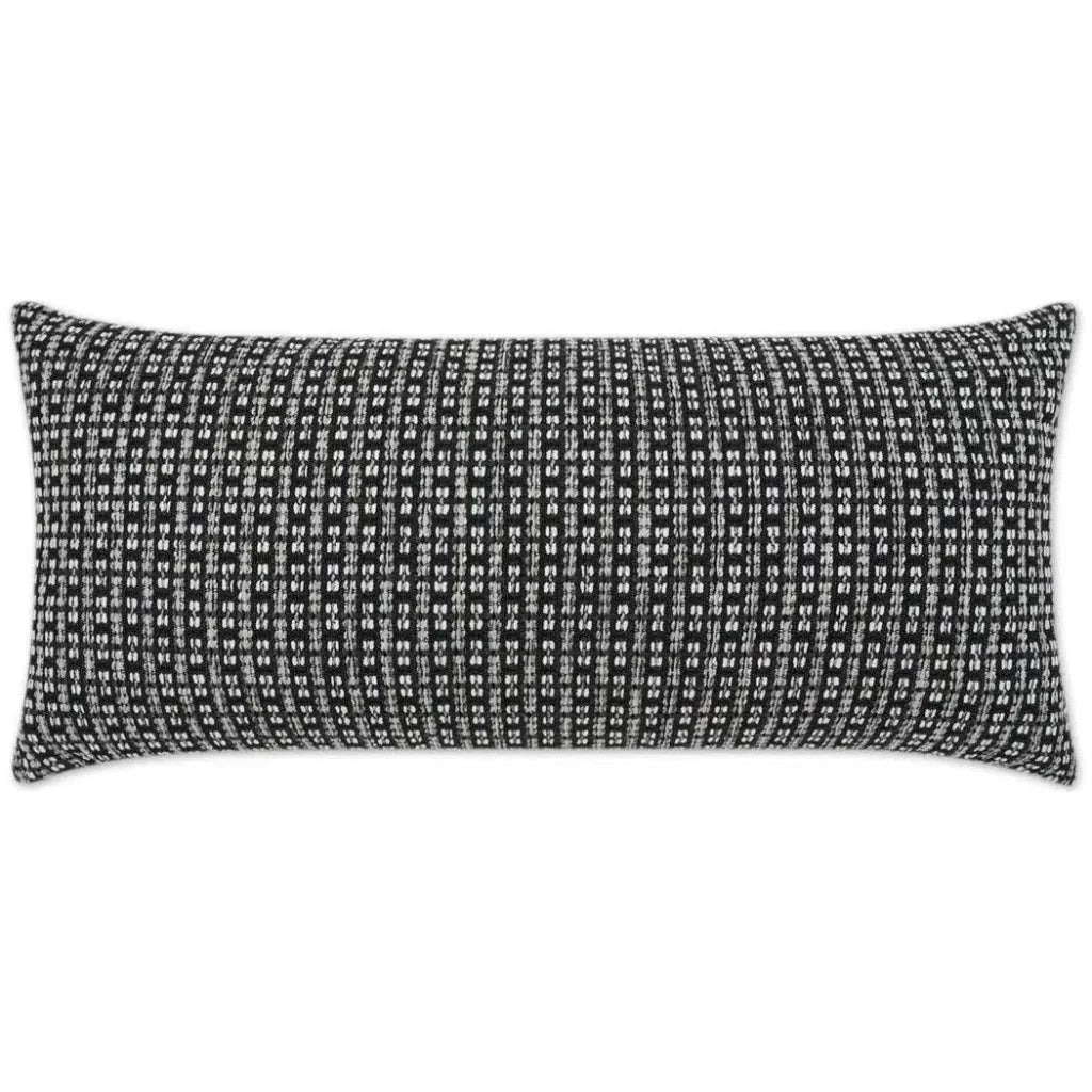 Outdoor Kittery Lumbar Pillow - Ebony-Outdoor Pillows-D.V. Kap-LOOMLAN