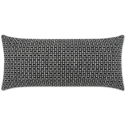 Outdoor Kittery Lumbar Pillow - Ebony-Outdoor Pillows-D.V. Kap-LOOMLAN