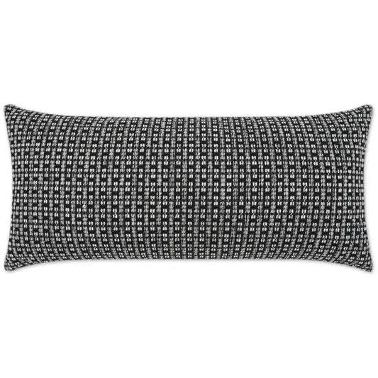 Outdoor Kittery Lumbar Pillow - Ebony-Outdoor Pillows-D.V. Kap-LOOMLAN