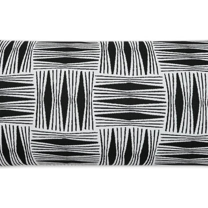 Outdoor Kizomba Lumbar Pillow - Ebony-Outdoor Pillows-D.V. Kap-LOOMLAN