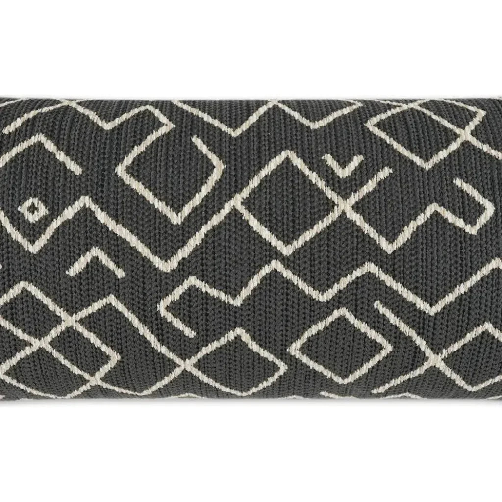 Outdoor Kraken Lumbar Pillow - Charcoal-Outdoor Pillows-D.V. Kap-LOOMLAN