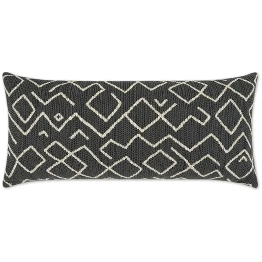 Outdoor Kraken Lumbar Pillow - Charcoal-Outdoor Pillows-D.V. Kap-LOOMLAN