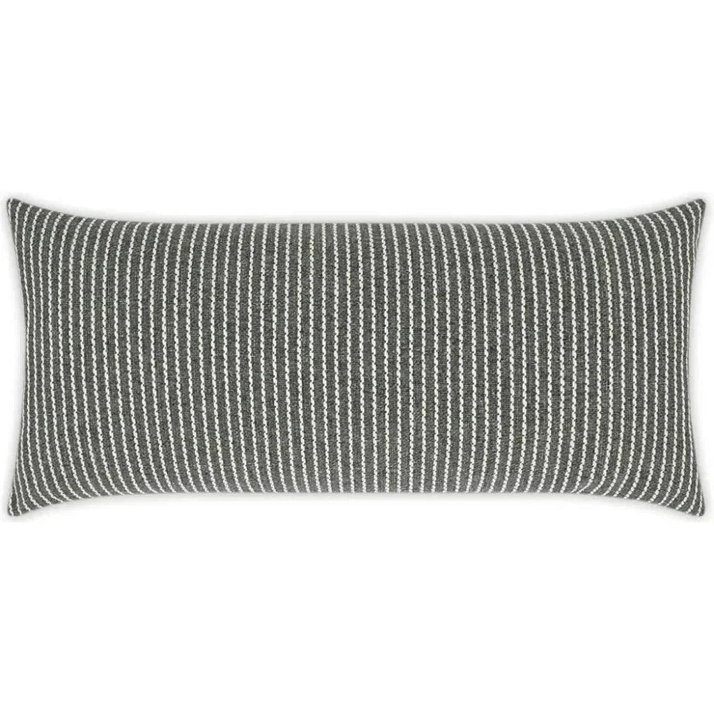 Outdoor Linus Lumbar Pillow - Graphite-Outdoor Pillows-D.V. Kap-LOOMLAN