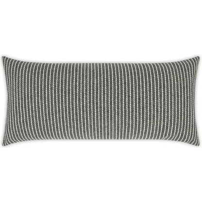 Outdoor Linus Lumbar Pillow - Graphite-Outdoor Pillows-D.V. Kap-LOOMLAN