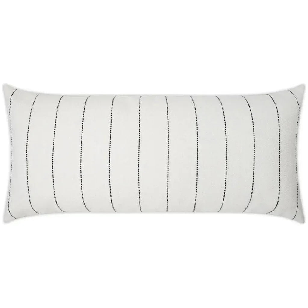 Outdoor Malibu Lumbar Pillow - White-Outdoor Pillows-D.V. Kap-LOOMLAN
