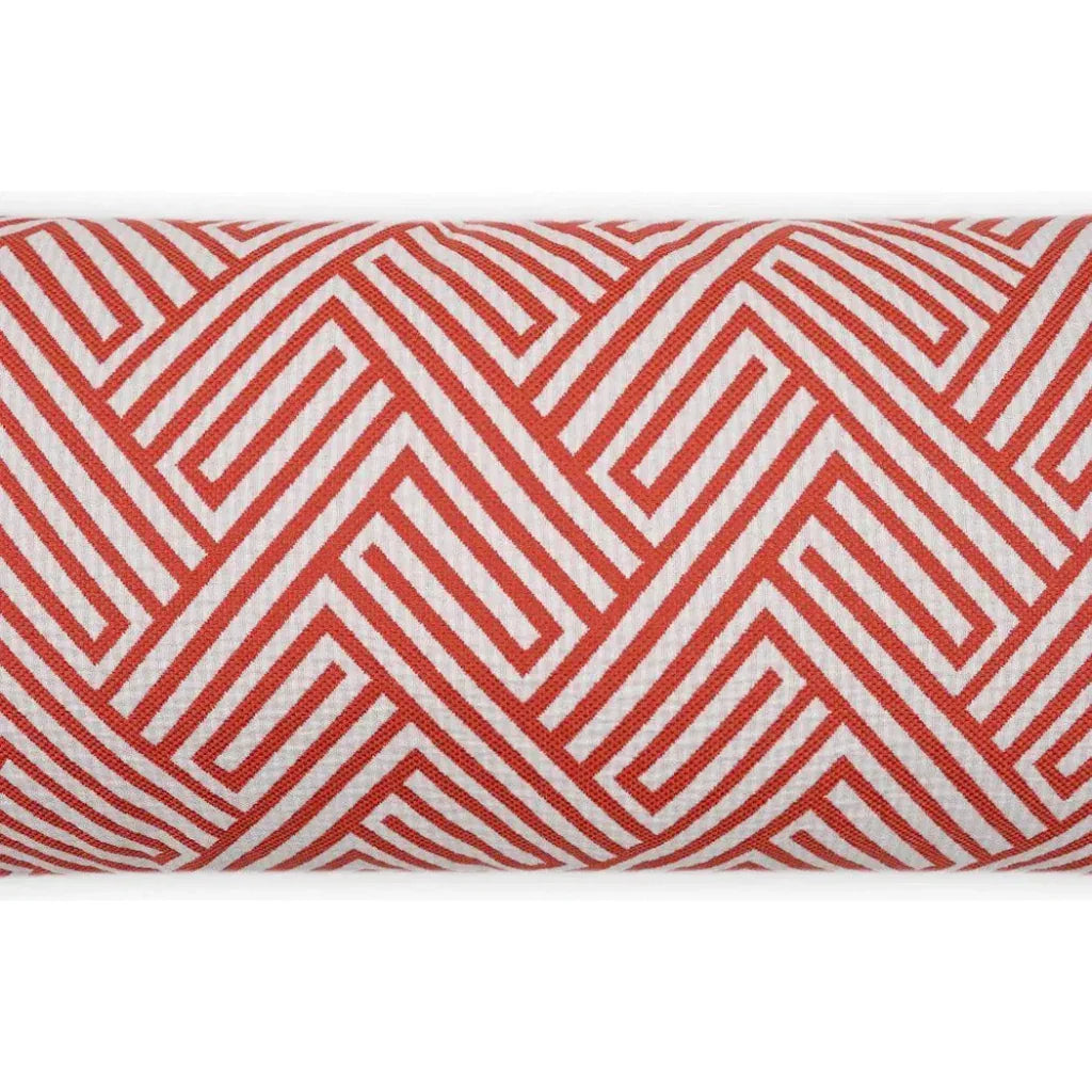 Outdoor Mandros Lumbar Pillow - Coral-Outdoor Pillows-D.V. Kap-LOOMLAN