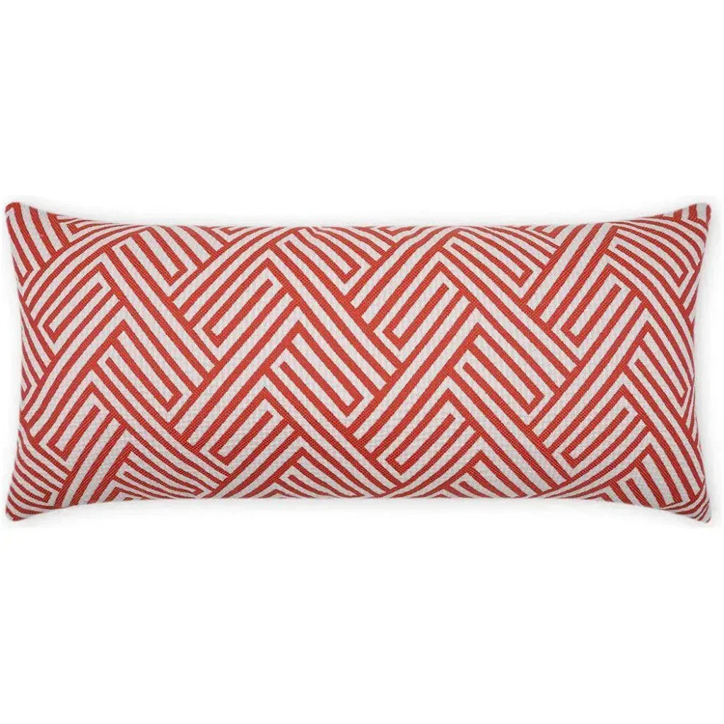 Outdoor Mandros Lumbar Pillow - Coral-Outdoor Pillows-D.V. Kap-LOOMLAN