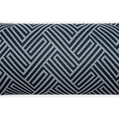 Outdoor Mandros Lumbar Pillow - Navy-Outdoor Pillows-D.V. Kap-LOOMLAN