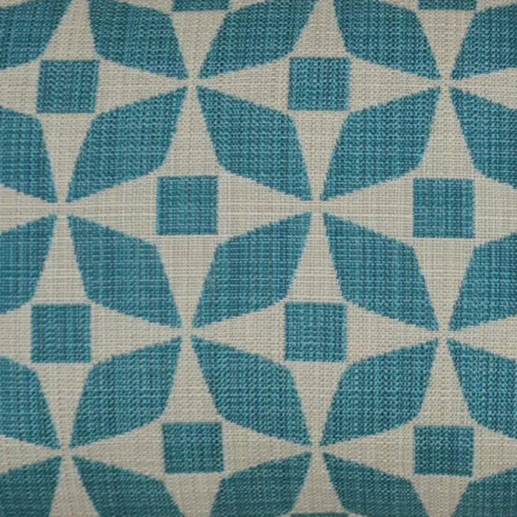 Outdoor Marquee Lumbar Pillow - Turquoise-Outdoor Pillows-D.V. Kap-LOOMLAN