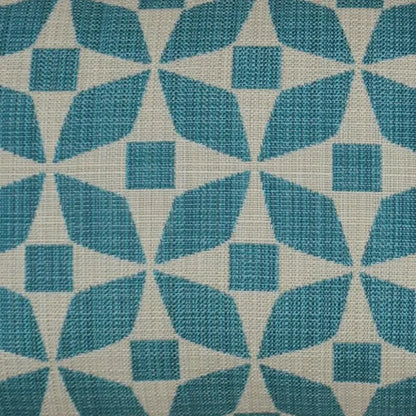 Outdoor Marquee Lumbar Pillow - Turquoise-Outdoor Pillows-D.V. Kap-LOOMLAN