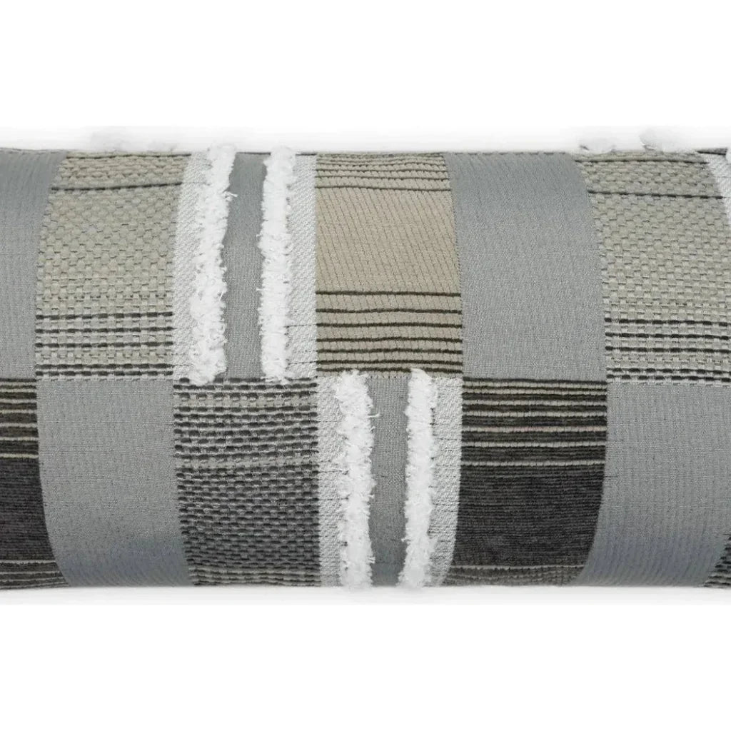 Outdoor Mickey Lumbar Pillow - Grey-Outdoor Pillows-D.V. Kap-LOOMLAN