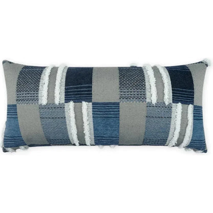 Outdoor Mickey Lumbar Pillow - Indigo-Outdoor Pillows-D.V. Kap-LOOMLAN