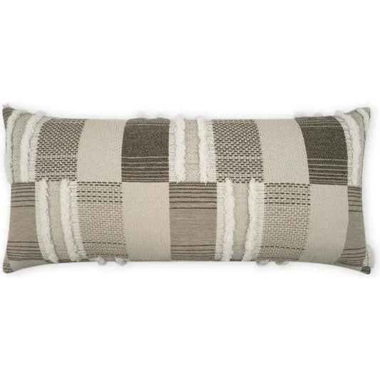 Outdoor Mickey Lumbar Pillow - Taupe-Outdoor Pillows-D.V. Kap-LOOMLAN