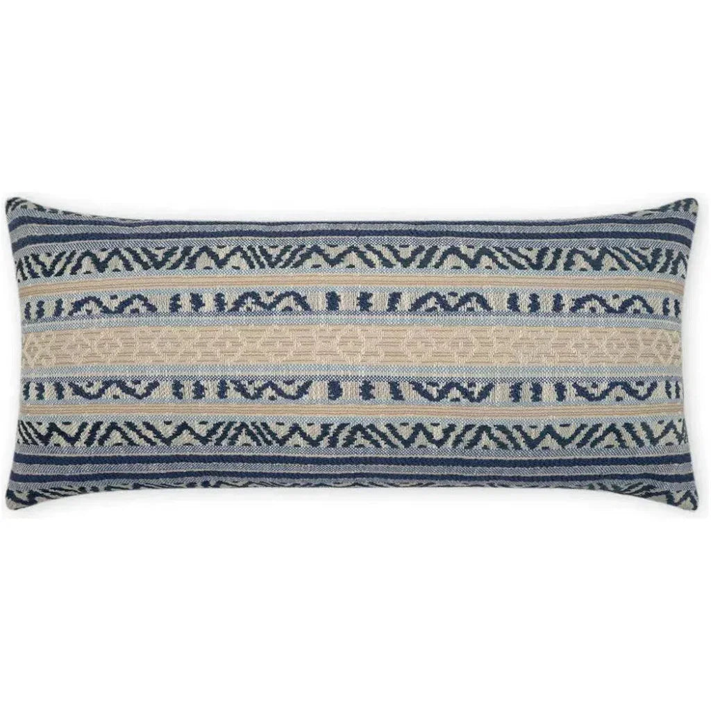 Outdoor Motiva Lumbar Pillow - Azure-Outdoor Pillows-D.V. Kap-LOOMLAN