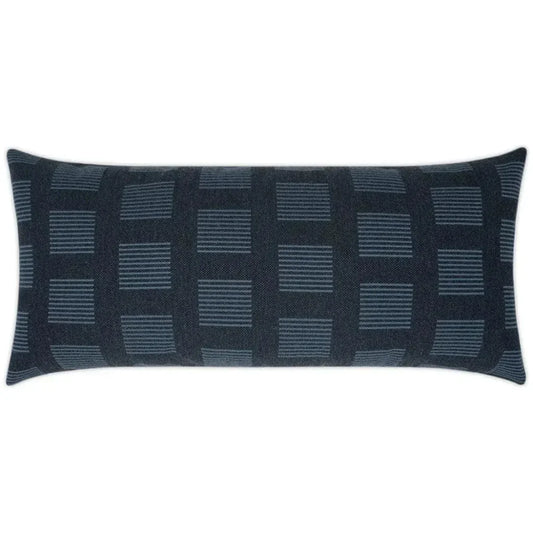 Outdoor Novara Lumbar Pillow - Indigo-Outdoor Pillows-D.V. Kap-LOOMLAN