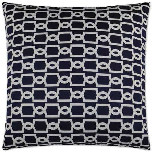 Outdoor Ocean Gate Pillow - Navy-Outdoor Pillows-D.V. Kap-LOOMLAN