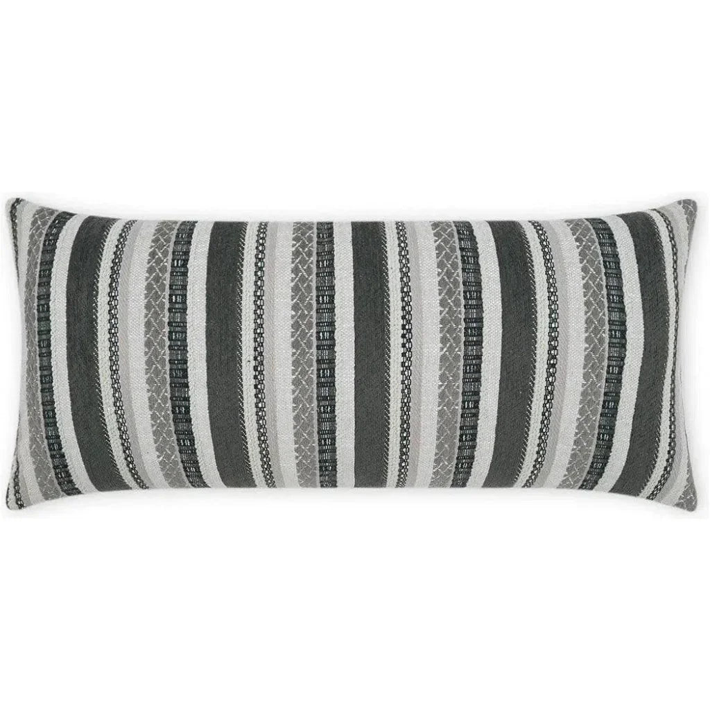 Outdoor Oriana Lumbar Pillow - Grey-Outdoor Pillows-D.V. Kap-LOOMLAN