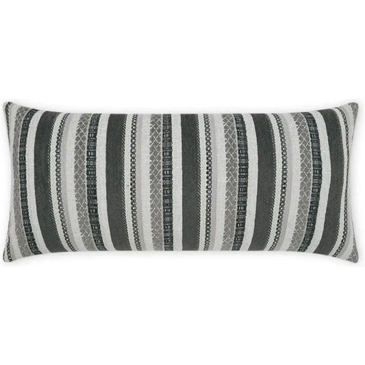 Outdoor Oriana Lumbar Pillow - Grey-Outdoor Pillows-D.V. Kap-LOOMLAN