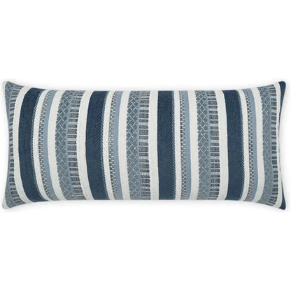 Outdoor Oriana Lumbar Pillow - Indigo-Outdoor Pillows-D.V. Kap-LOOMLAN