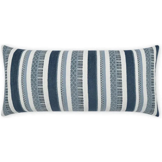 Outdoor Oriana Lumbar Pillow - Indigo-Outdoor Pillows-D.V. Kap-LOOMLAN