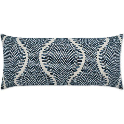 Outdoor Palmyra Lumbar Pillow - Navy-Outdoor Pillows-D.V. Kap-LOOMLAN