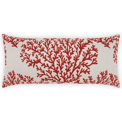 Outdoor Peggy Lumbar Pillow - Red-Outdoor Pillows-D.V. Kap-LOOMLAN