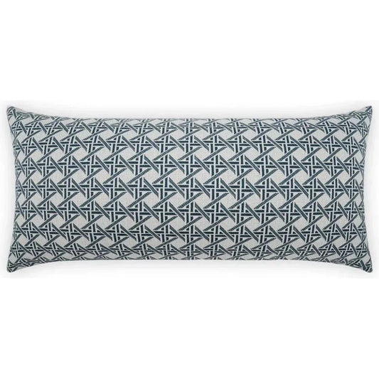 Outdoor Pella Lumbar Pillow - Blue-Outdoor Pillows-D.V. Kap-LOOMLAN