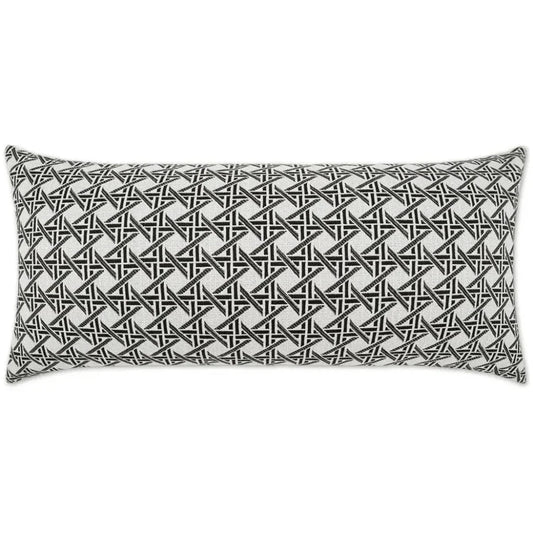 Outdoor Pella Lumbar Pillow - Ebony-Outdoor Pillows-D.V. Kap-LOOMLAN