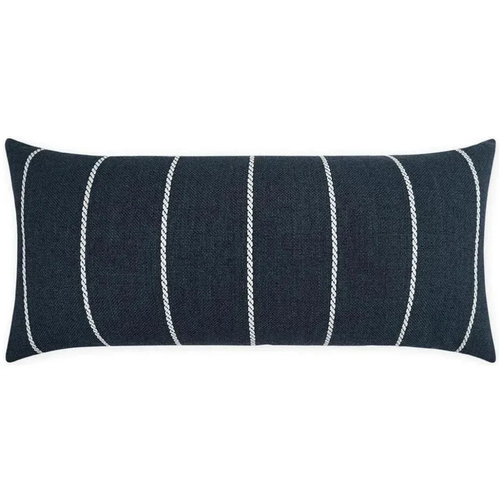 Outdoor Pencil Lumbar Pillow - Indigo-Outdoor Pillows-D.V. Kap-LOOMLAN