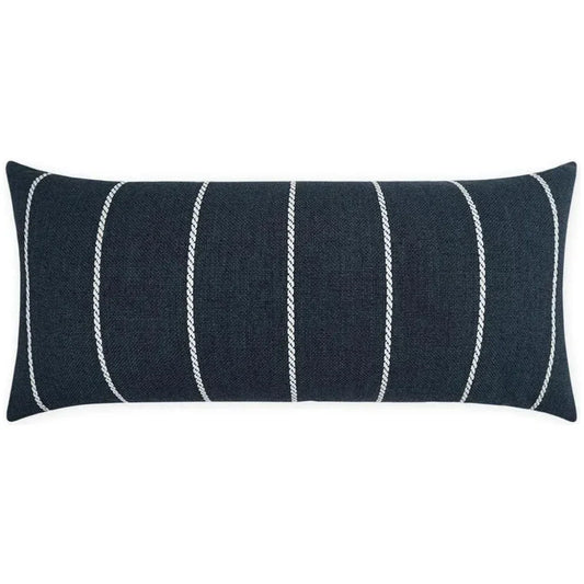 Outdoor Pencil Lumbar Pillow - Indigo-Outdoor Pillows-D.V. Kap-LOOMLAN