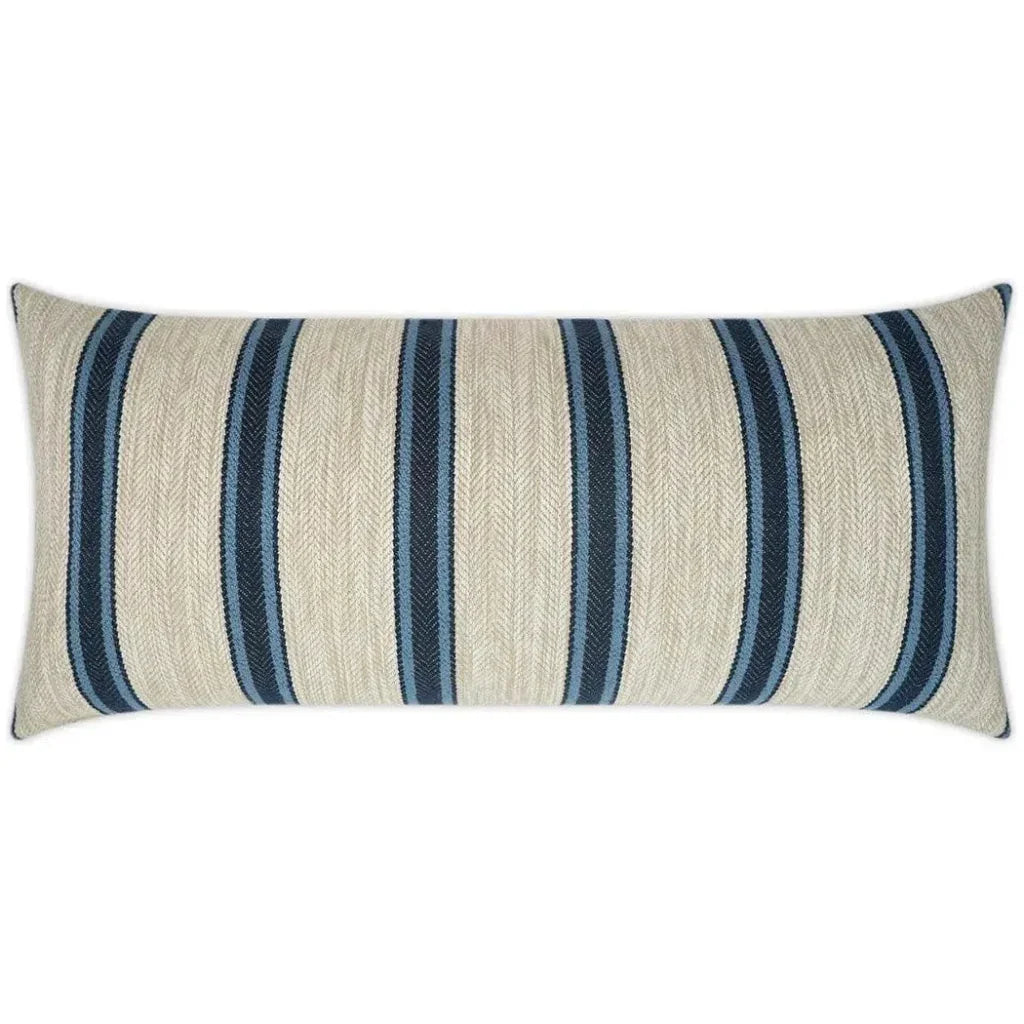 Outdoor Peyton Lumbar Pillow - Navy-Outdoor Pillows-D.V. Kap-LOOMLAN