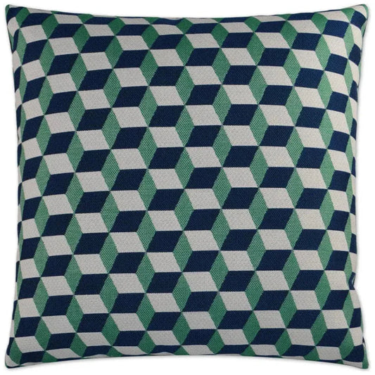 Outdoor Puzzle Pillow - Emerald-Outdoor Pillows-D.V. Kap-LOOMLAN